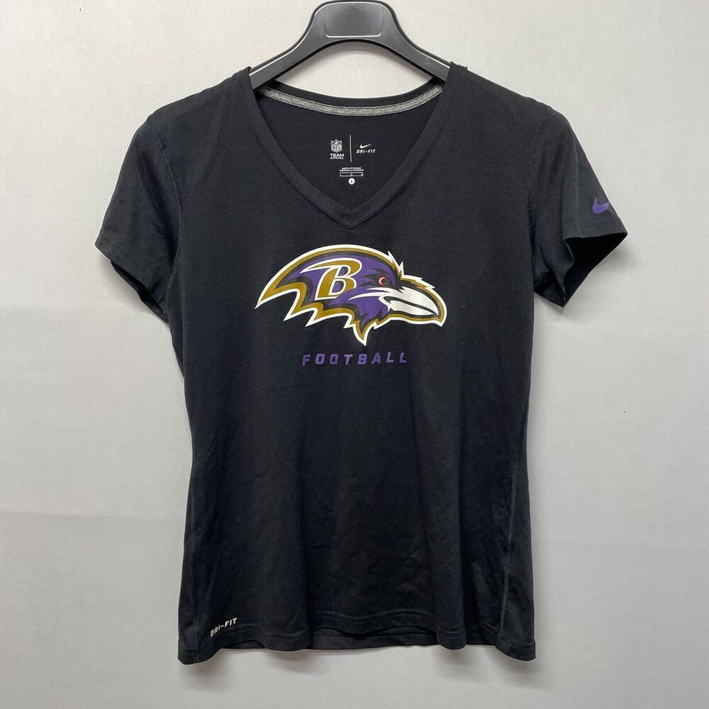 Nike Women NFL Baltimore Ravens T-Shirt Tee Top Size Large B366 -26